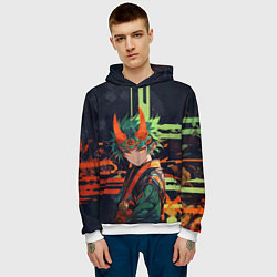 Толстовка-худи мужская Юный Они, цвет: 3D-белый — фото 2