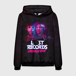 Толстовка-худи мужская Герои Lost records bloom and rage, цвет: 3D-черный