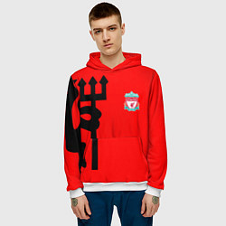 Толстовка-худи мужская Liverpool fc sport steel, цвет: 3D-белый — фото 2