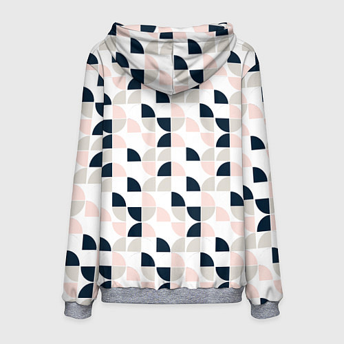 Мужская толстовка Узор полукруг / 3D-Меланж – фото 2