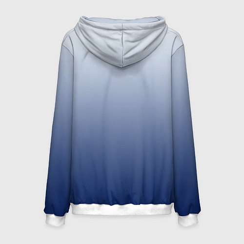 Мужская толстовка Бело синий градиент / 3D-Белый – фото 2