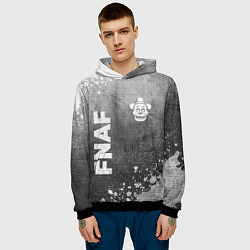 Толстовка-худи мужская FNAF - grey gradient вертикально, цвет: 3D-черный — фото 2
