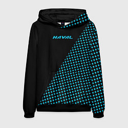 Толстовка-худи мужская Haval чёрно-голубой, цвет: 3D-черный