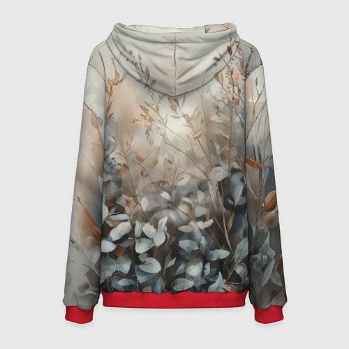 Мужская толстовка Грустный лисёнок / 3D-Красный – фото 2