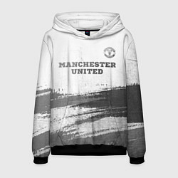 Толстовка-худи мужская Manchester United - white gradient посередине, цвет: 3D-черный