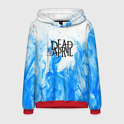 Толстовка-худи мужская Dead by april fire blue, цвет: 3D-красный