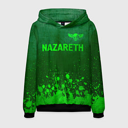 Толстовка-худи мужская Nazareth - green gradient посередине, цвет: 3D-черный