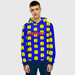 Толстовка-худи мужская Roblox pattern mobile, цвет: 3D-синий — фото 2
