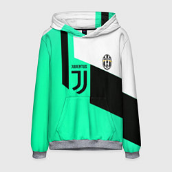 Толстовка-худи мужская Juventus geometry, цвет: 3D-меланж