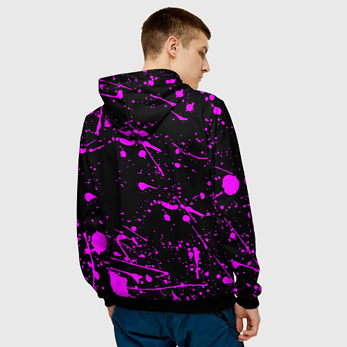 Мужская толстовка Fortnite краски / 3D-Черный – фото 4
