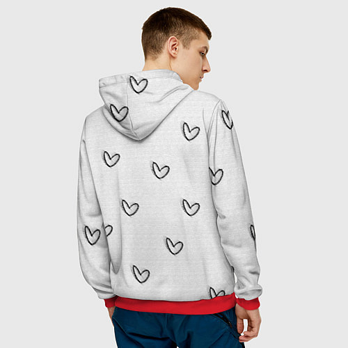 Мужская толстовка Надпись будущий учитель / 3D-Красный – фото 4