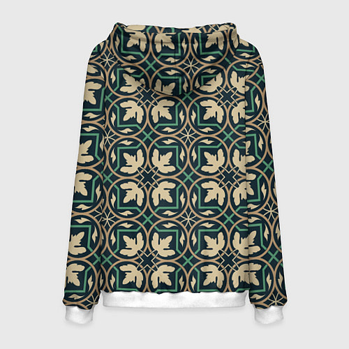 Мужская толстовка Геометрический узор арабеска / 3D-Белый – фото 2