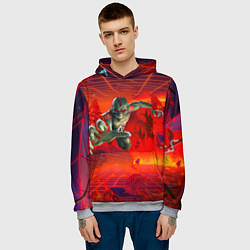 Толстовка-худи мужская Iron Maiden rock colored, цвет: 3D-меланж — фото 2