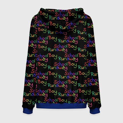 Мужская толстовка Logo - Schoolboy Runaway pattern / 3D-Синий – фото 2