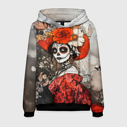 Толстовка-худи мужская Катрина в красном, цвет: 3D-черный