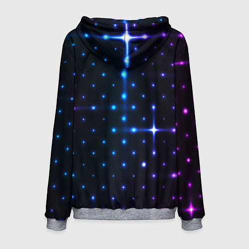 Мужская толстовка Киберпанк неоновый паттерн / 3D-Меланж – фото 2
