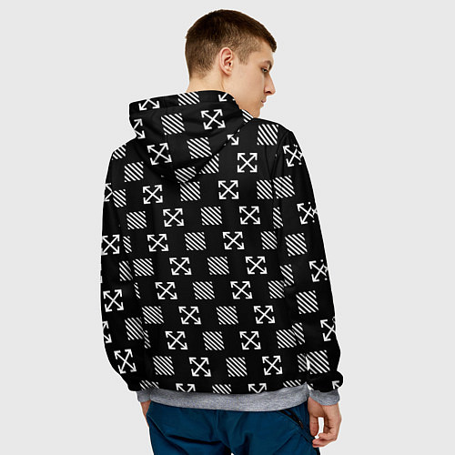 Мужская толстовка BMW pattern / 3D-Меланж – фото 4