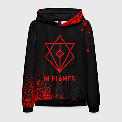 Толстовка-худи мужская In Flames - red gradient, цвет: 3D-черный