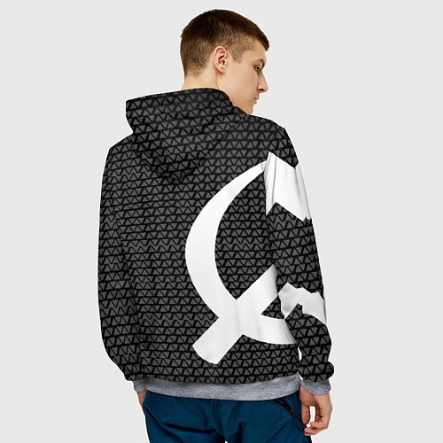 Мужская толстовка Россия паттерн ссср / 3D-Меланж – фото 4