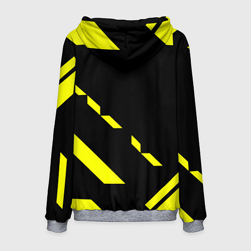 Мужская толстовка Nirvana geometry yellow / 3D-Меланж – фото 2