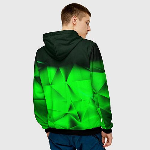 Мужская толстовка Кислотная абстракция кубы / 3D-Черный – фото 4