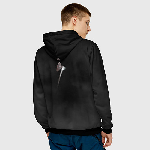 Мужская толстовка Dead By Daylight - Охотница / 3D-Черный – фото 4