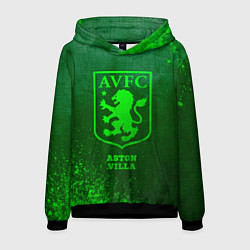 Толстовка-худи мужская Aston Villa - green gradient, цвет: 3D-черный