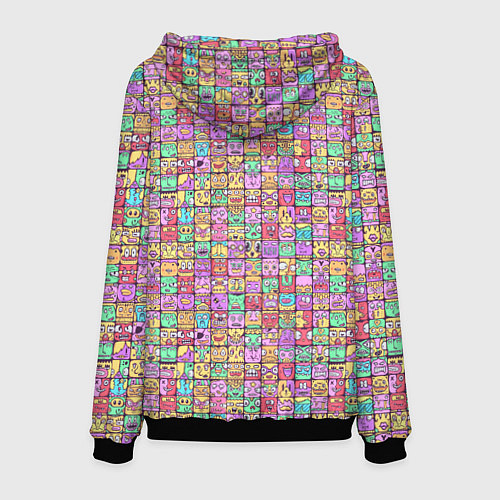 Мужская толстовка Человечки эмоциональные / 3D-Черный – фото 2