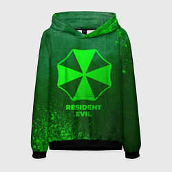 Толстовка-худи мужская Resident Evil - green gradient, цвет: 3D-черный