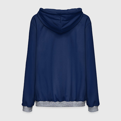 Мужская толстовка Sporty lifestyle синий фон для тенниса / 3D-Меланж – фото 2