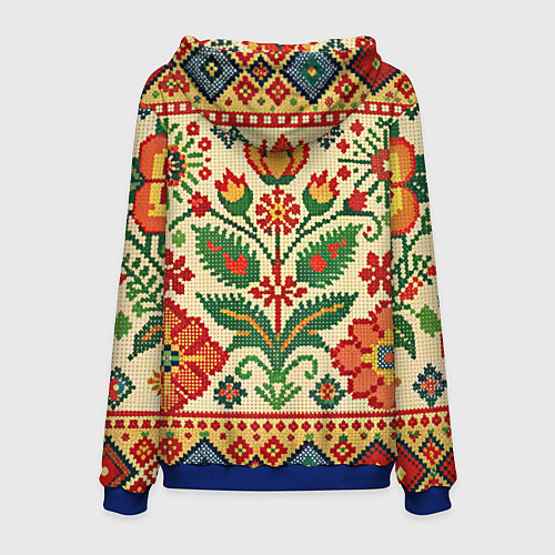 Мужская толстовка Славянский узор и орнамент / 3D-Синий – фото 2