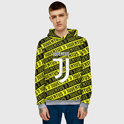 Толстовка-худи мужская Juventus pattern fc, цвет: 3D-меланж — фото 2