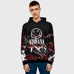 Толстовка-худи мужская Nirvana анархия, цвет: 3D-черный — фото 2