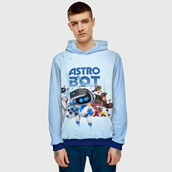 Толстовка-худи мужская Astro Bot - Game, цвет: 3D-синий — фото 2