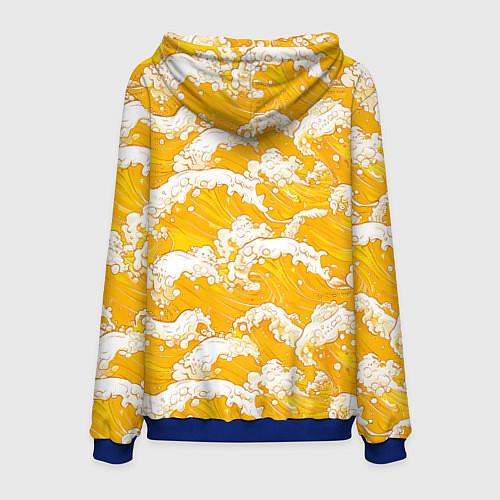 Мужская толстовка Делу время пиво щас / 3D-Синий – фото 2