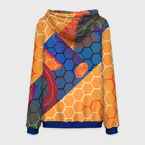Мужская толстовка Half life hexagon steel / 3D-Синий – фото 2