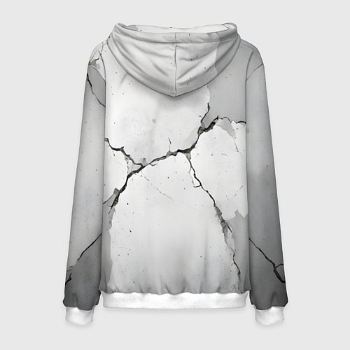 Мужская толстовка Растрескавшийся бетон / 3D-Белый – фото 2