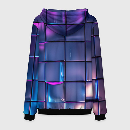 Мужская толстовка Неоновые кубики / 3D-Черный – фото 2