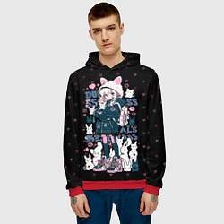 Толстовка-худи мужская Chiaki Nanami Neko, цвет: 3D-красный — фото 2