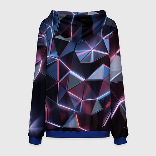 Мужская толстовка Неоновые геометрические плиты / 3D-Синий – фото 2