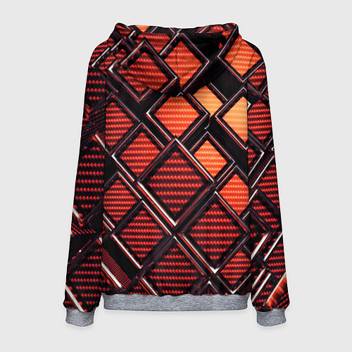 Мужская толстовка Геометрия карбон / 3D-Меланж – фото 2