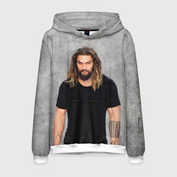Толстовка-худи мужская Jason Momoa, цвет: 3D-белый