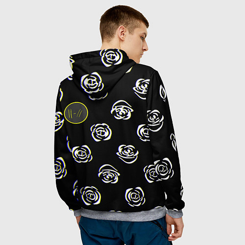 Мужская толстовка Twenty one pilots rose / 3D-Меланж – фото 4