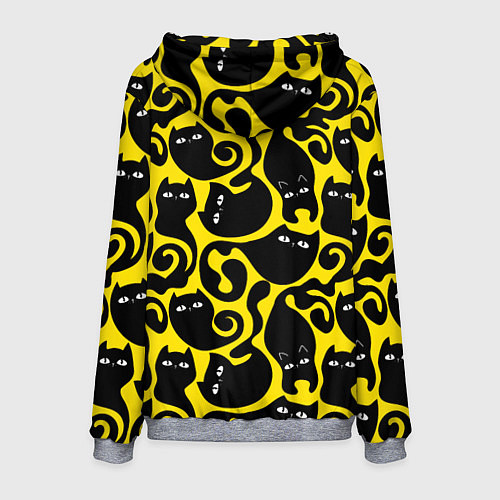 Мужская толстовка Кошачий паттерн / 3D-Меланж – фото 2