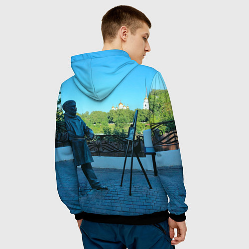 Мужская толстовка Город Владимир / 3D-Черный – фото 4