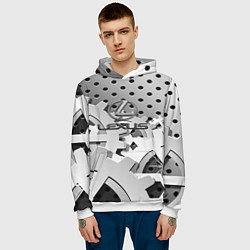 Толстовка-худи мужская Lexus carbon steel, цвет: 3D-белый — фото 2