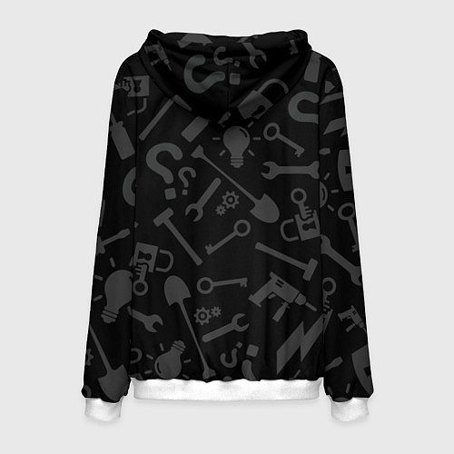 Мужская толстовка Привет сосед у камина / 3D-Белый – фото 2