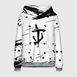 Толстовка-худи мужская Doom краски текстура, цвет: 3D-меланж