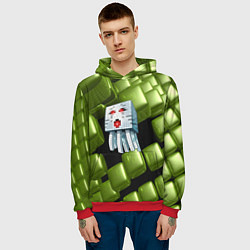 Толстовка-худи мужская Minecraft ghost, цвет: 3D-красный — фото 2