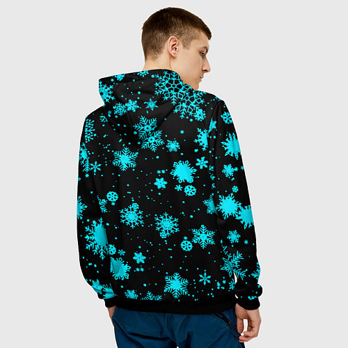 Мужская толстовка Portal winter / 3D-Черный – фото 4